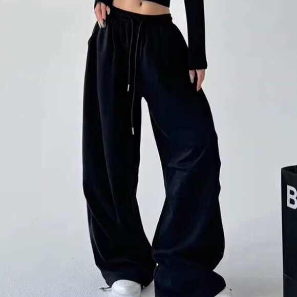 Women's Wide Leg Baggy Oversized Sweatpants Joggers - Picture 8 of 10
